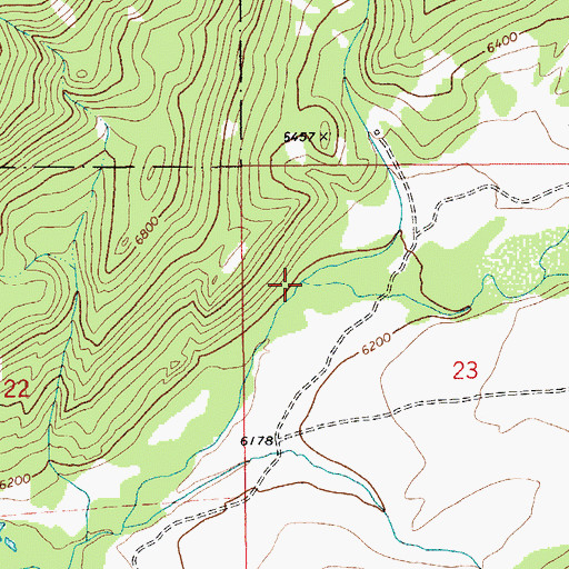 Topographic Map of Lodgepole Creek, MT