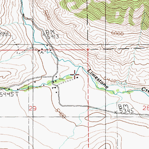 Topographic Map of Lodgepole Creek, MT