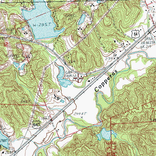 Topographic Map of Valley View Baptist Church, AR