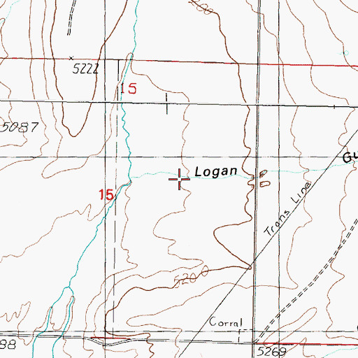 Topographic Map of Logan Gulch, MT