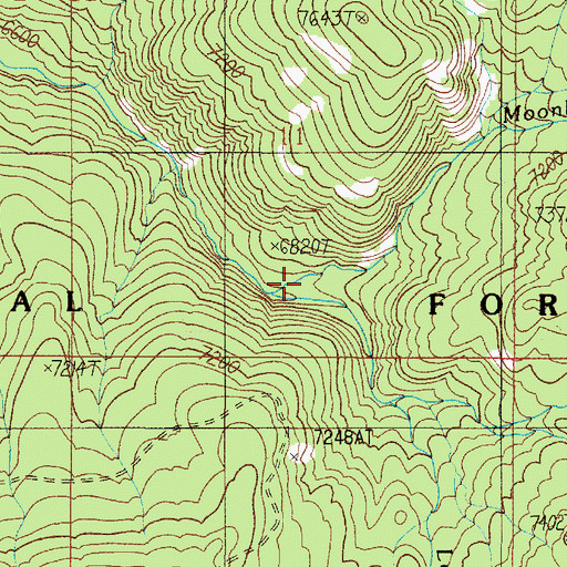 Topographic Map of Lone Creek, MT