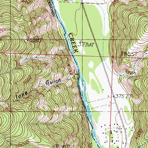Topographic Map of Ione Gulch, MT