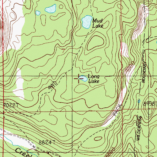 Topographic Map of Lone Lake, MT