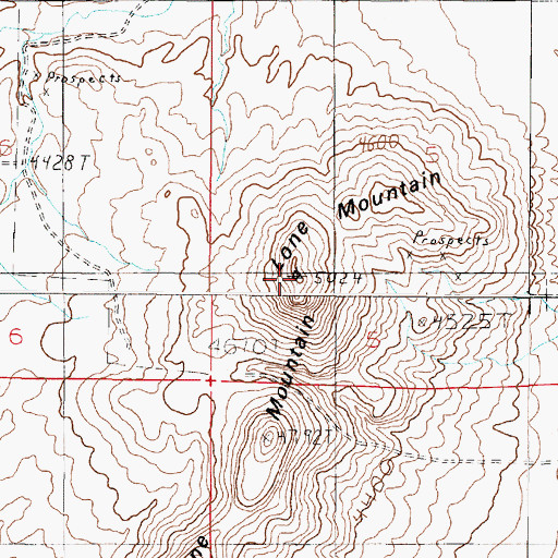 Topographic Map of Lone Mountain, MT
