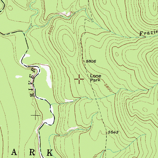 Topographic Map of Lone Park, MT