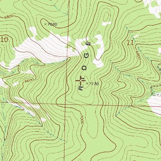 Topographic Map of Lone Pine Ridge, MT