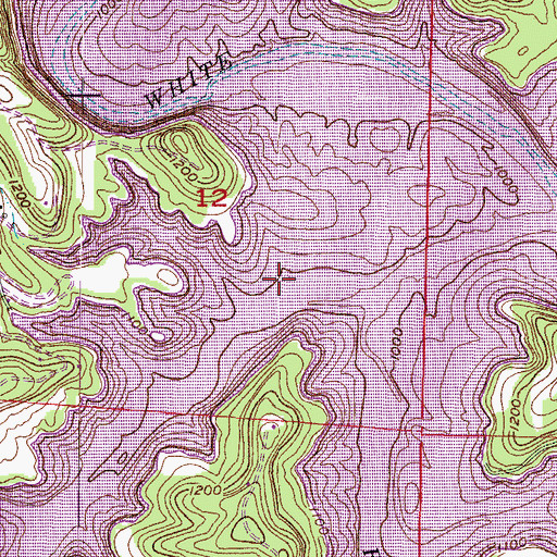 Topographic Map of Van Hollow, AR