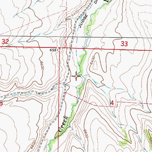 Topographic Map of Lone Rock Creek, MT