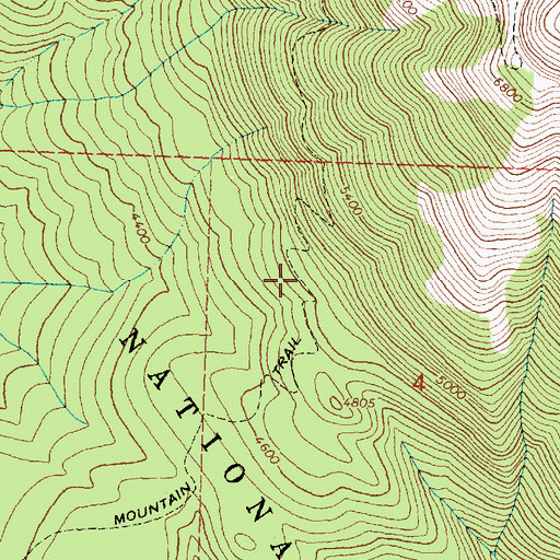 Topographic Map of Loneman Mountain Trail, MT