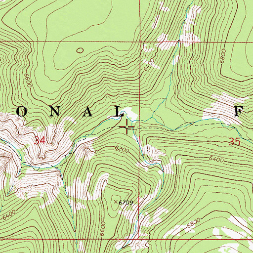 Topographic Map of Lonesome Creek, MT