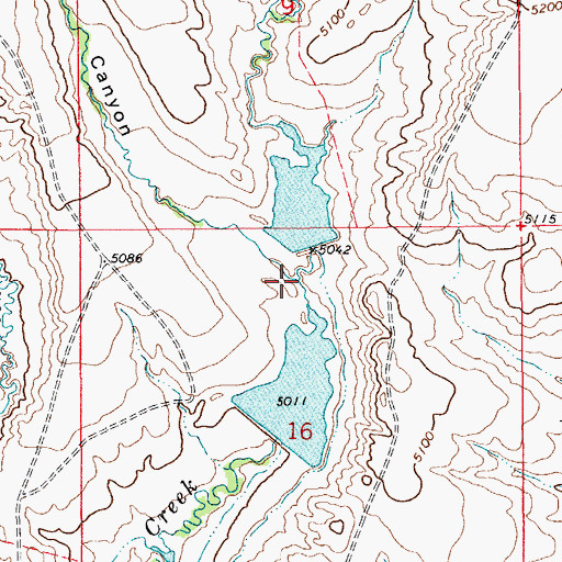 Topographic Map of Long Canyon, MT