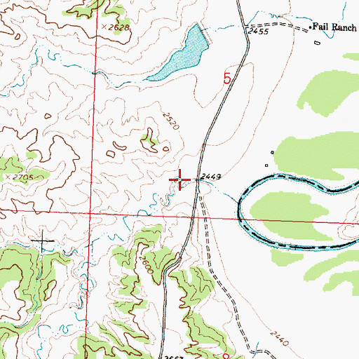Topographic Map of Long Coulee, MT