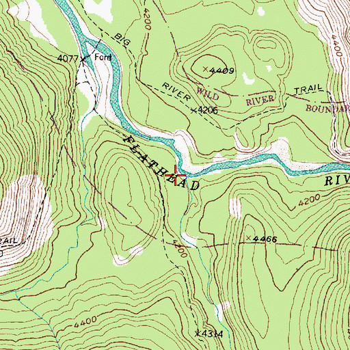 Topographic Map of Long Creek, MT