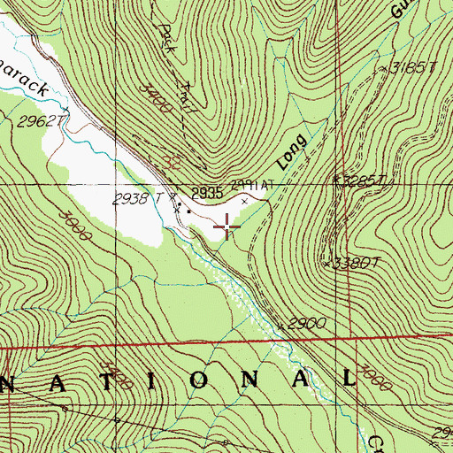 Topographic Map of Long Gulch, MT