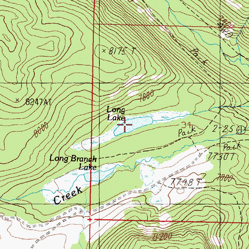 Topographic Map of Long Lake, MT