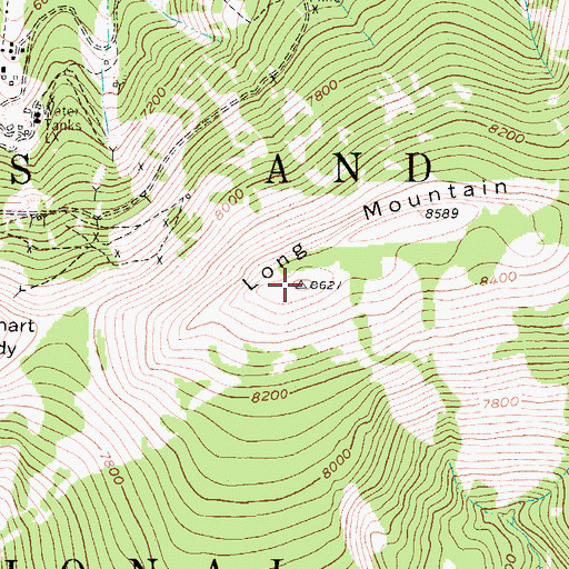 Topographic Map of Long Mountain, MT