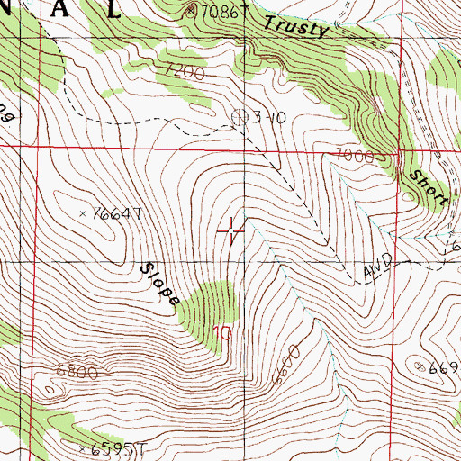 Topographic Map of Long Slope, MT
