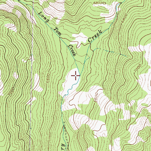 Topographic Map of Long Tom Creek, MT