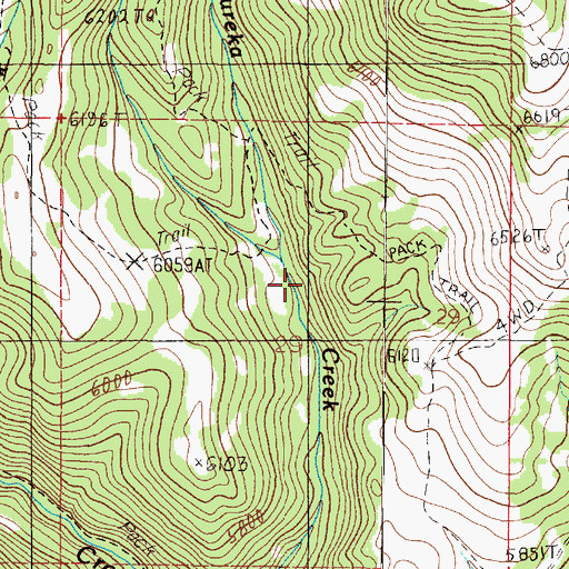 Topographic Map of Longfellow Creek, MT