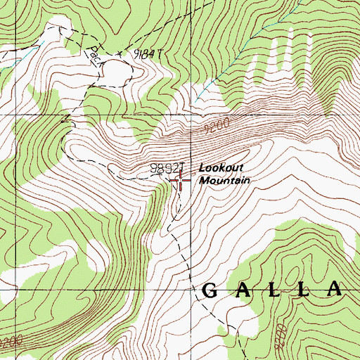 Topographic Map of Lookout Mountain, MT