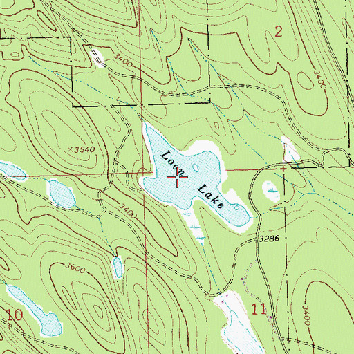 Topographic Map of Loon Lake, MT