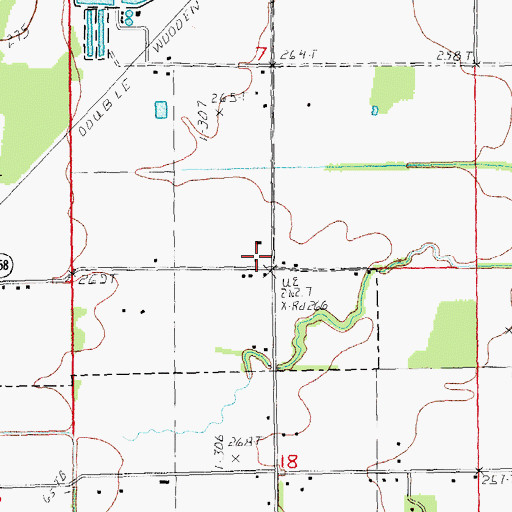 Topographic Map of Village Baptist Church, AR