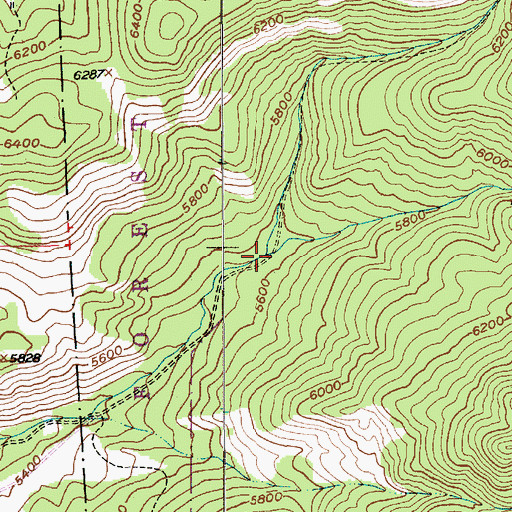 Topographic Map of Lost Creek, MT