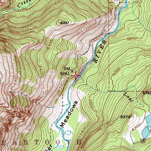 Topographic Map of Lost Creek, MT