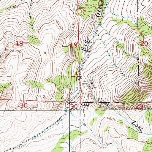 Topographic Map of Lost Creek, MT