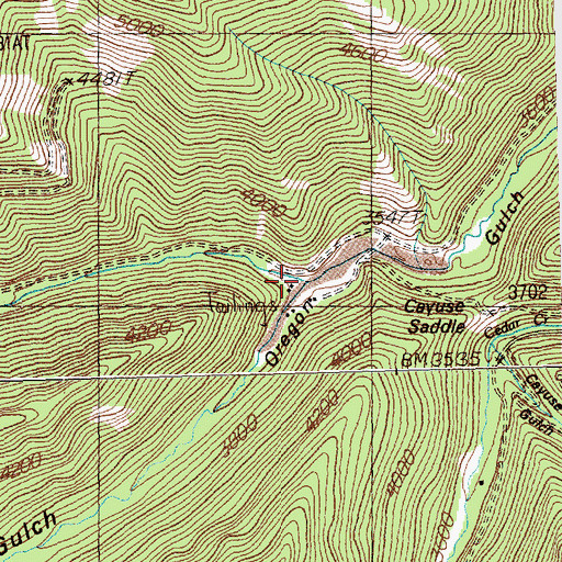 Topographic Map of Lost Creek, MT