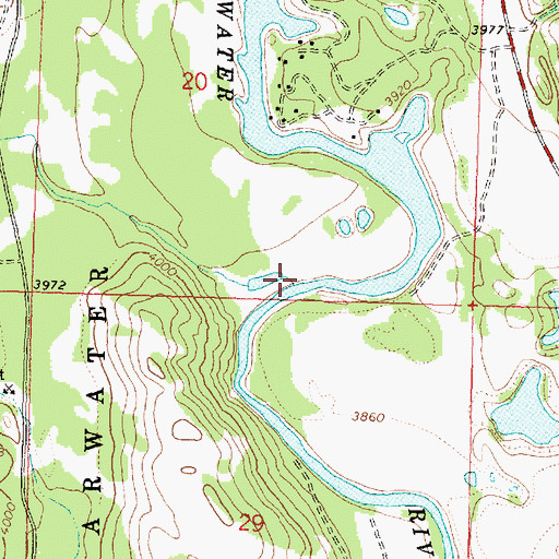 Topographic Map of Lost Horse Creek, MT