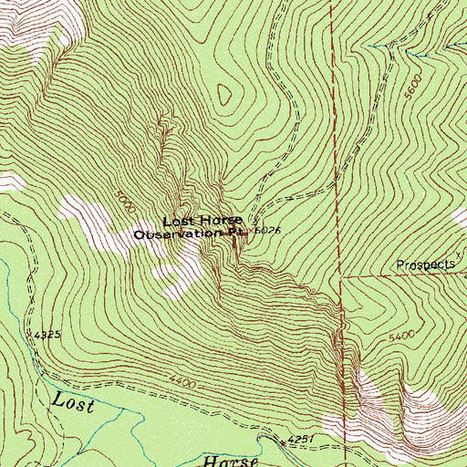 Topographic Map of Lost Horse Observation Point, MT