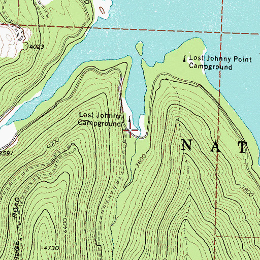Topographic Map of Lost Johnny Creek, MT