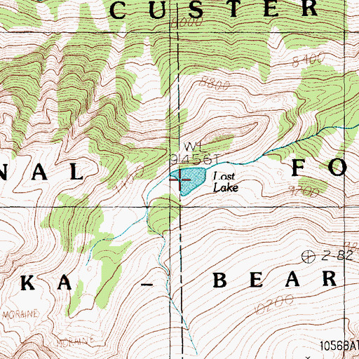 Topographic Map of Lost Lake, MT