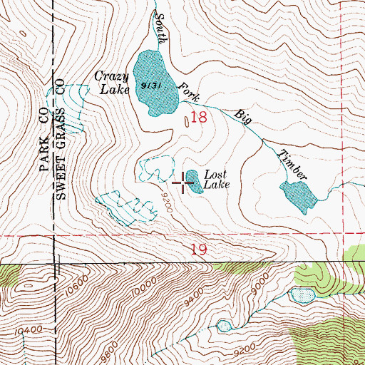 Topographic Map of Lost Lake, MT