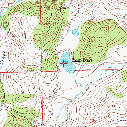 Topographic Map of Lost Lake, MT