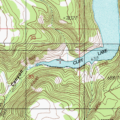 Topographic Map of Lost Mine Canyon, MT
