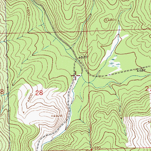 Topographic Map of Lost Park Creek, MT