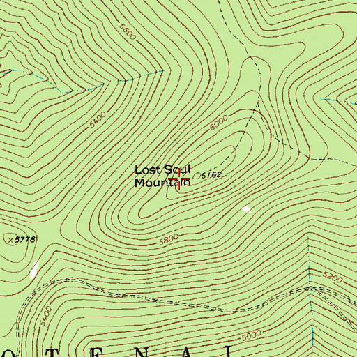 Topographic Map of Lost Soul Mountain, MT