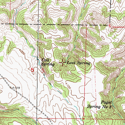Topographic Map of Lost Spring, MT