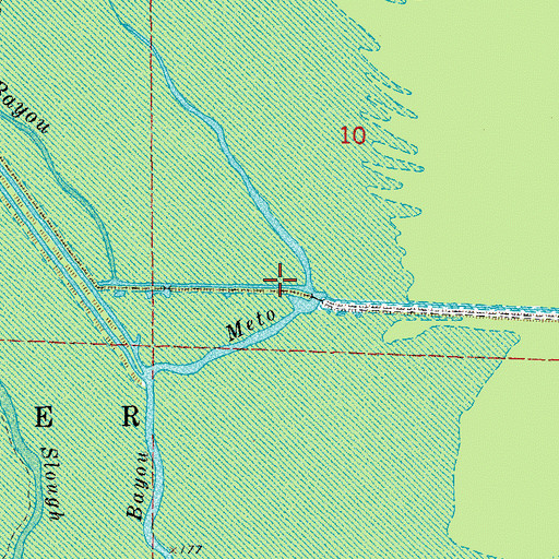 Topographic Map of Wabbaseka Bayou, AR