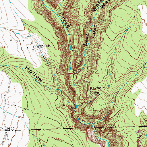 Topographic Map of Lost Water Canyon, MT