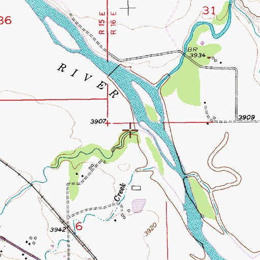 Topographic Map of Lower Deer Creek, MT