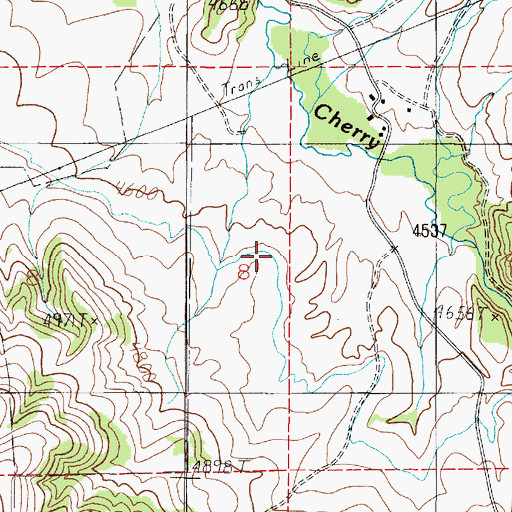 Topographic Map of Lower Ditch, MT