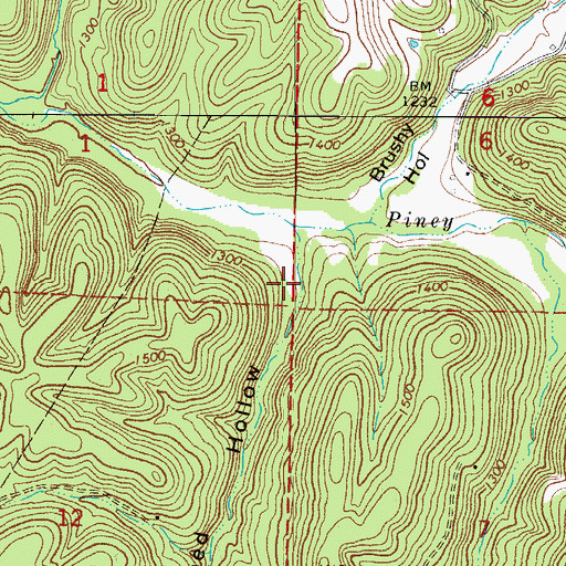 Topographic Map of Wagon Shed Hollow, AR