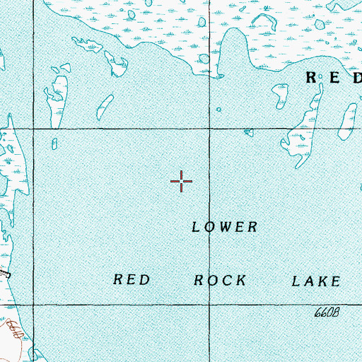Topographic Map of Lower Red Rock Lake, MT