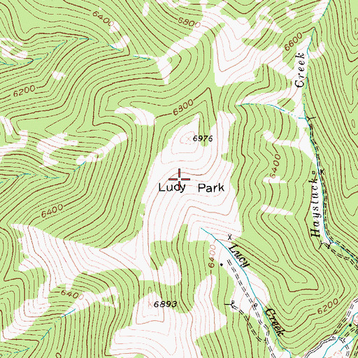 Topographic Map of Lucy Park, MT