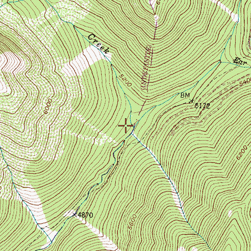 Topographic Map of Lynx Creek, MT