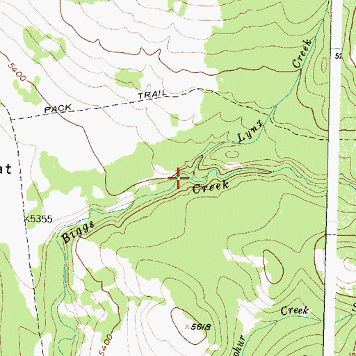 Topographic Map of Lynx Creek, MT
