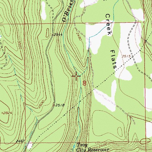 Topographic Map of Lynx Creek, MT
